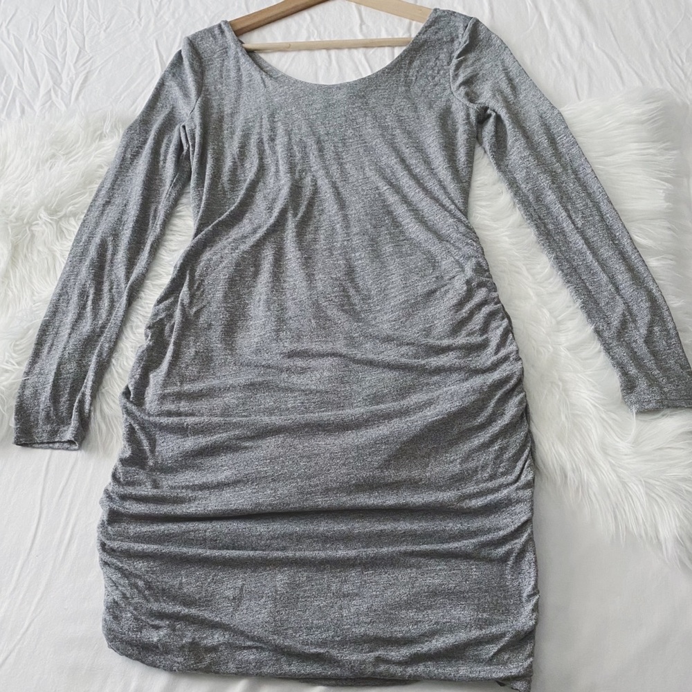 Ruched Sides • Long Sleeve Dress
